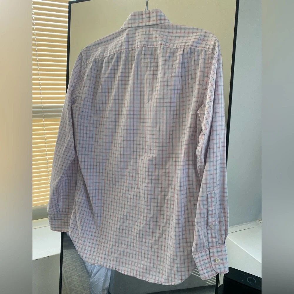 J. Crew - Pastel Pink & Blue Checkered Button Down Oxford Shirt - Size S